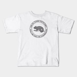 Chameleon - We All Share This Planet - animal design on white Kids T-Shirt